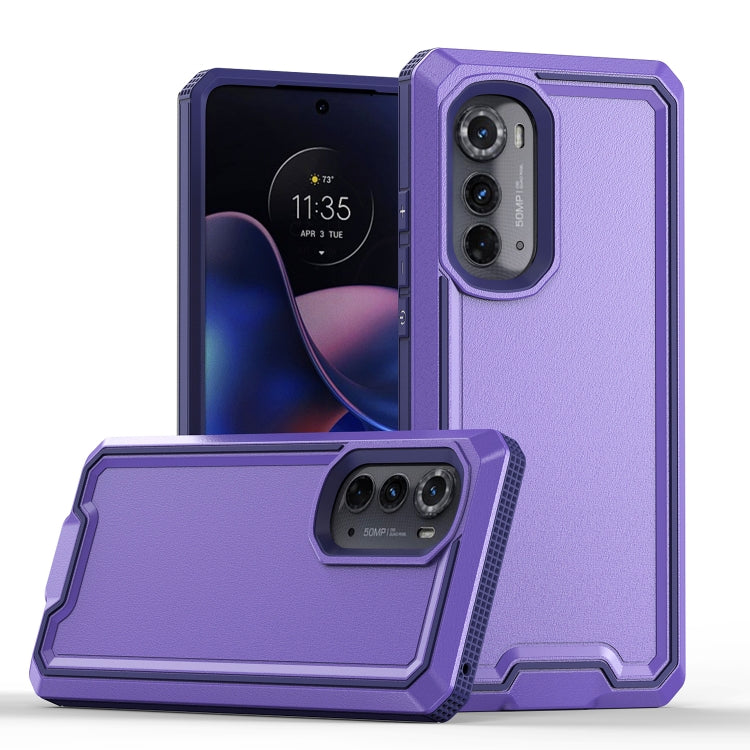 For Motorola Edge 2022 Armour Two-color TPU + PC Phone Case