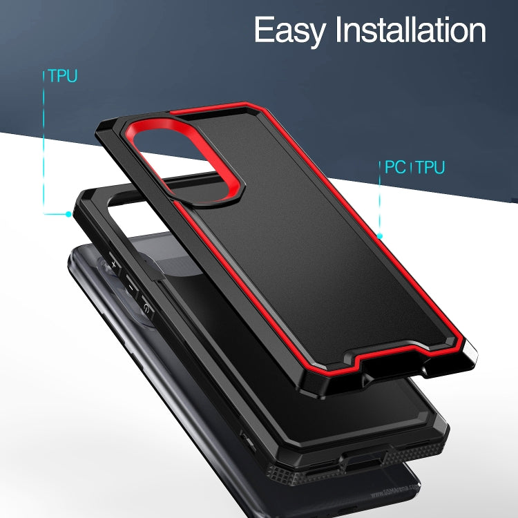 For Motorola Edge 2022 Armour Two-color TPU + PC Phone Case