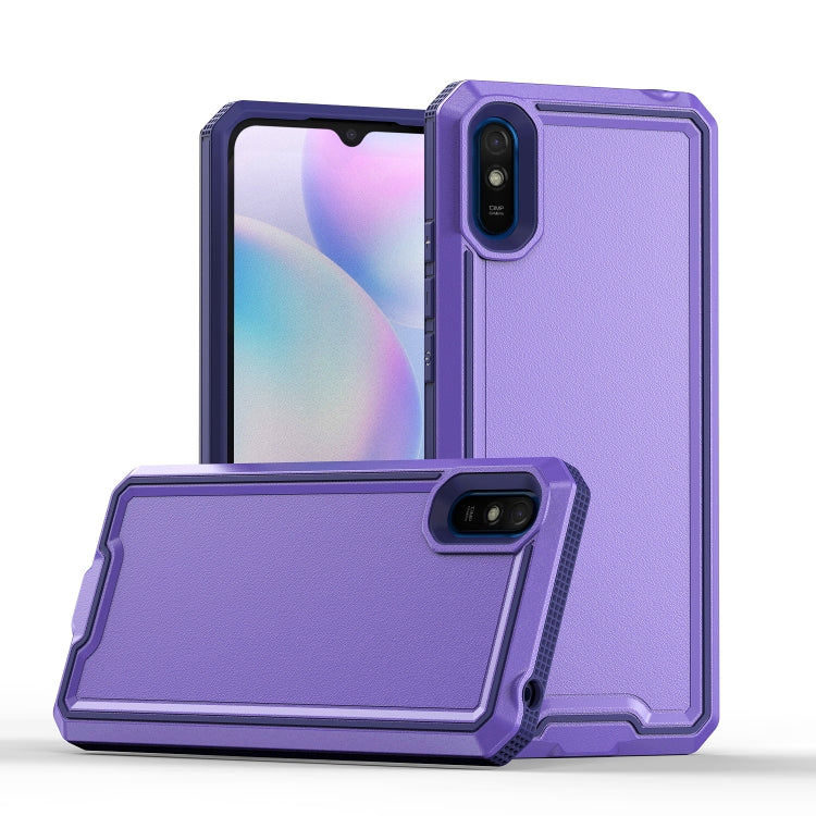 For Xiaomi Redmi 9A Armour Two-color TPU + PC Phone Case