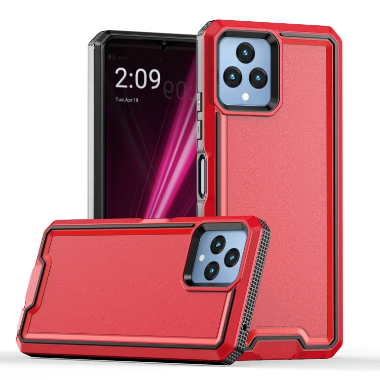 For T-Mobile Revvl 6 5G Armour Two-color TPU + PC Phone Case