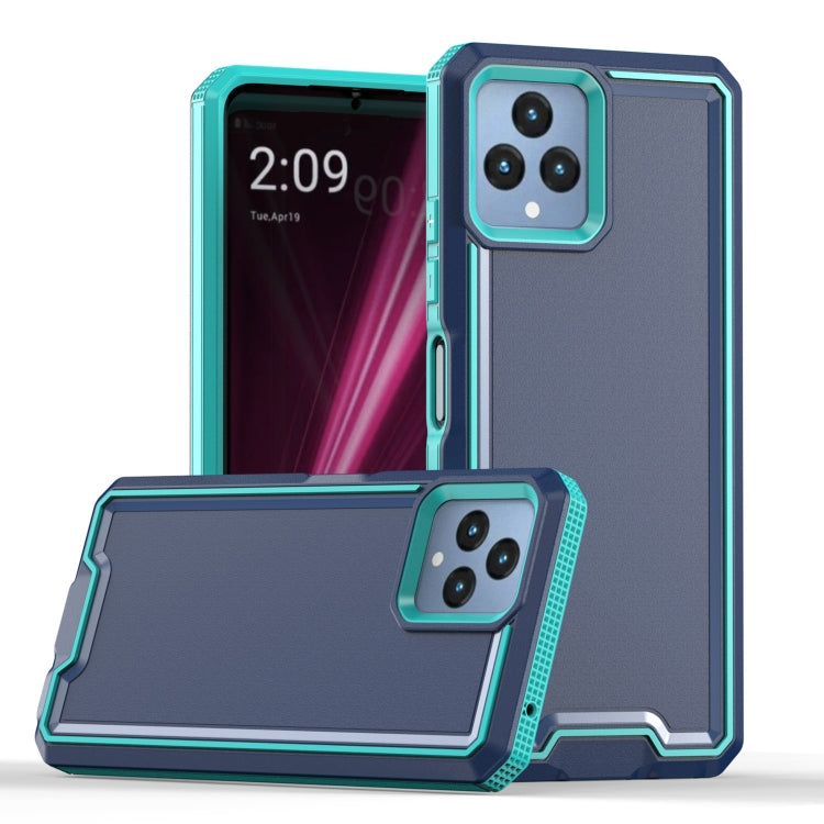 For T-Mobile Revvl 6 5G Armour Two-color TPU + PC Phone Case