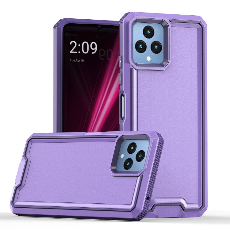 For T-Mobile Revvl 6 5G Armour Two-color TPU + PC Phone Case