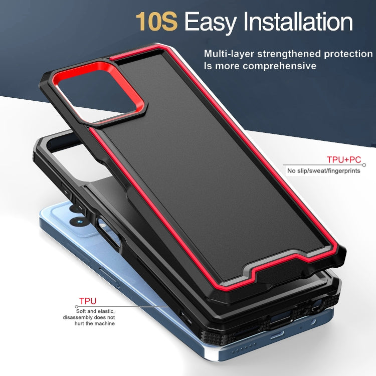 For T-Mobile Revvl 6 5G Armour Two-color TPU + PC Phone Case