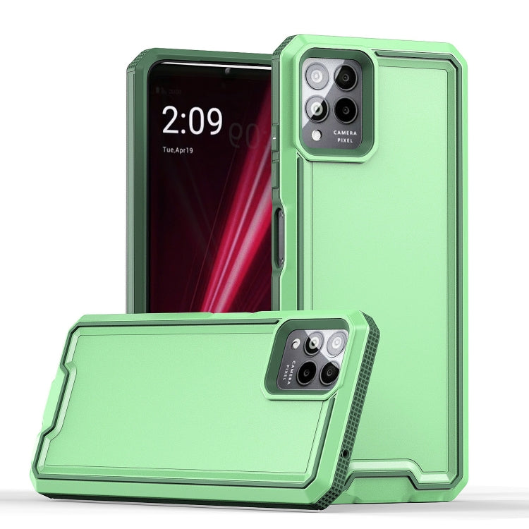 For T-Mobile Revvl 6 Pro 5G Armour Two-color TPU + PC Phone Case