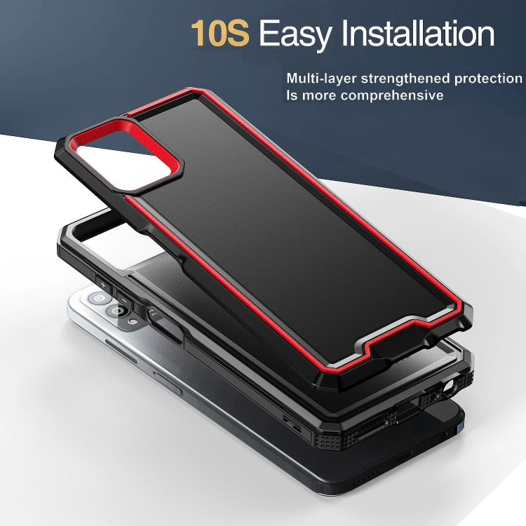 For T-Mobile Revvl 6 Pro 5G Armour Two-color TPU + PC Phone Case