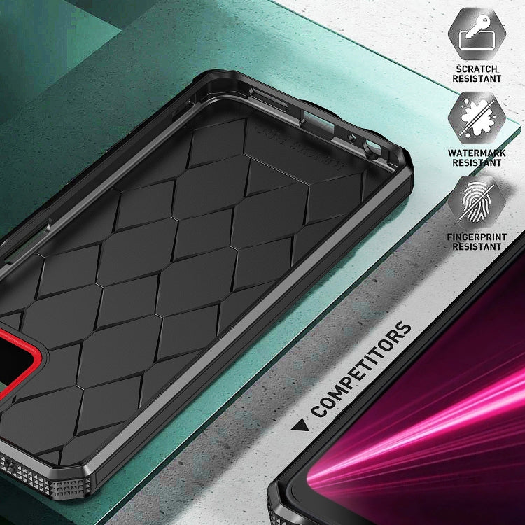 For T-Mobile Revvl 6 Pro 5G Armour Two-color TPU + PC Phone Case
