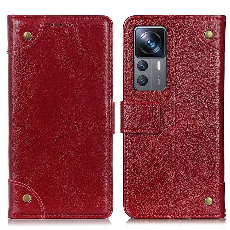 For Xiaomi 12T/12T Pro/Redmi K50 Ultra Copper Buckle Nappa Texture Horizontal Flip Leather Phone Case