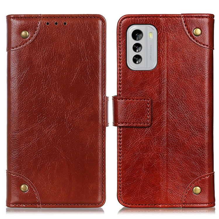 For Nokia G60 5G Copper Buckle Nappa Texture Horizontal Flip Leather Phone Case
