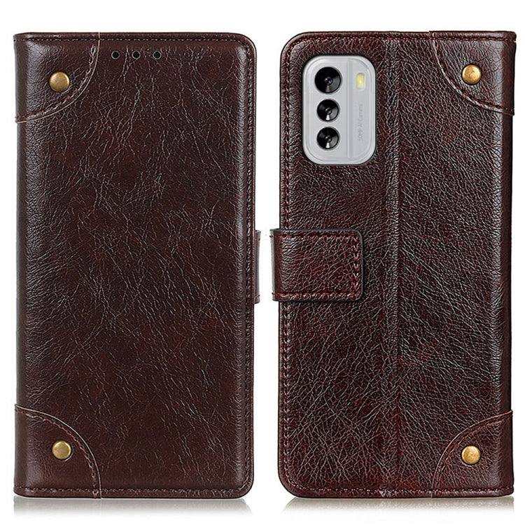 For Nokia G60 5G Copper Buckle Nappa Texture Horizontal Flip Leather Phone Case