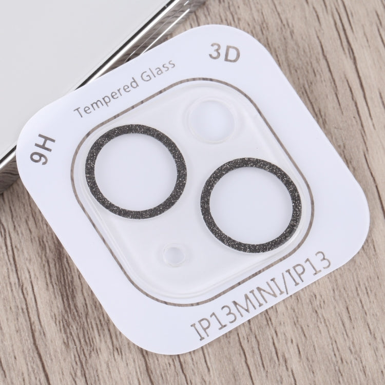 For iPhone 14 Glitter Ring Tempered Glass Camera Lens Film