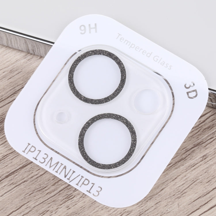 For iPhone 14 Glitter Ring Tempered Glass Camera Lens Film