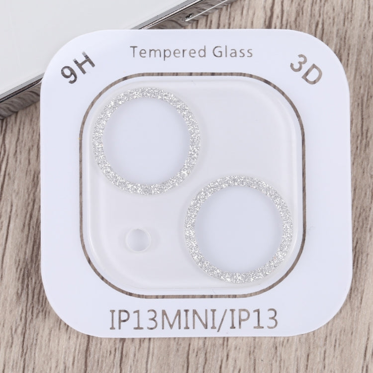 For iPhone 14 Glitter Ring Tempered Glass Camera Lens Film