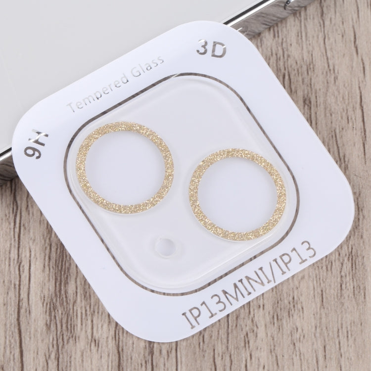 For iPhone 14 Glitter Ring Tempered Glass Camera Lens Film