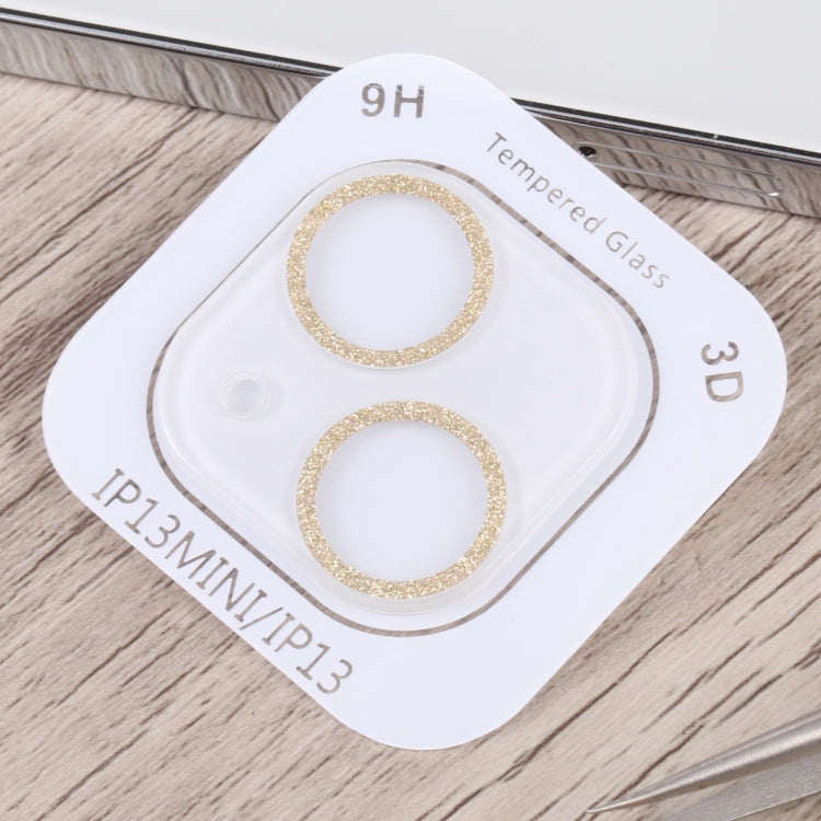 For iPhone 14 Glitter Ring Tempered Glass Camera Lens Film