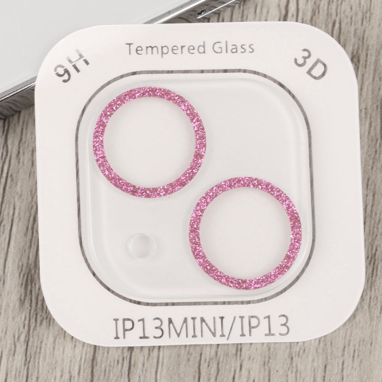 For iPhone 14 Glitter Ring Tempered Glass Camera Lens Film
