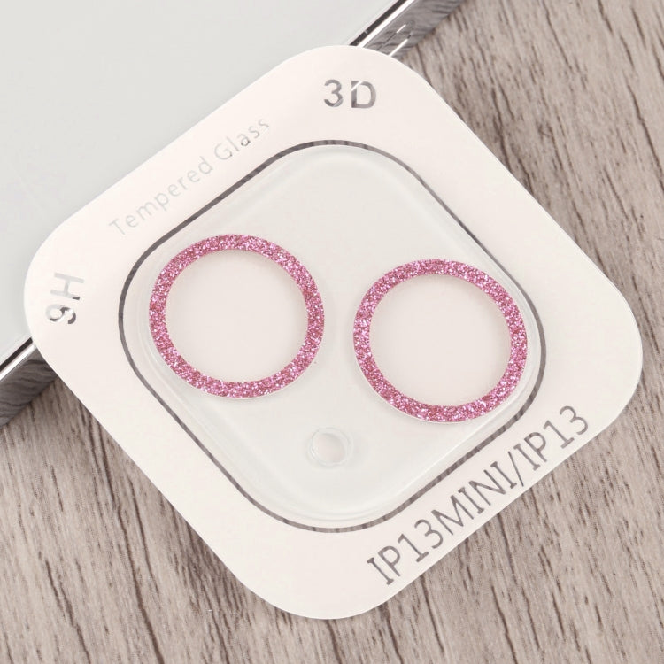 For iPhone 14 Glitter Ring Tempered Glass Camera Lens Film