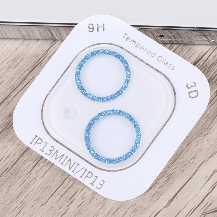 For iPhone 14 Glitter Ring Tempered Glass Camera Lens Film