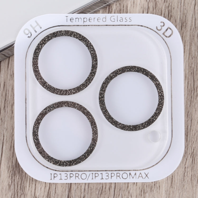 For iPhone 14 Pro Glitter Ring Tempered Glass Camera Lens Film