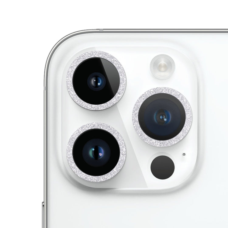 For iPhone 14 Pro Glitter Ring Tempered Glass Camera Lens Film
