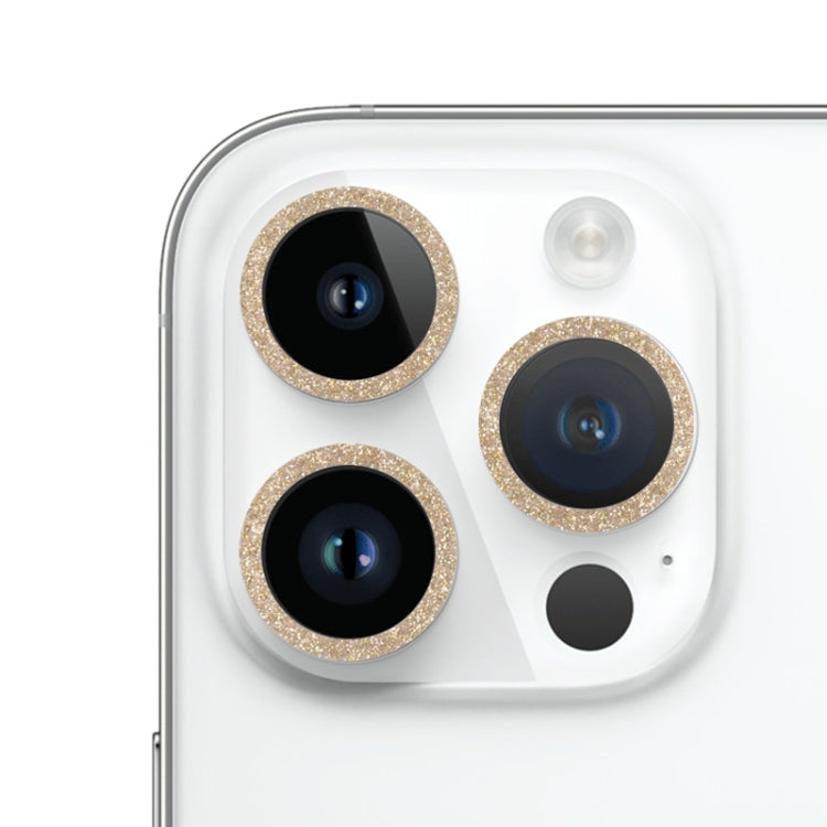 For iPhone 14 Pro Glitter Ring Tempered Glass Camera Lens Film