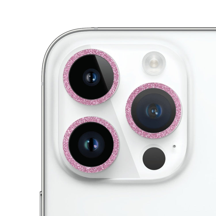 For iPhone 14 Pro Glitter Ring Tempered Glass Camera Lens Film