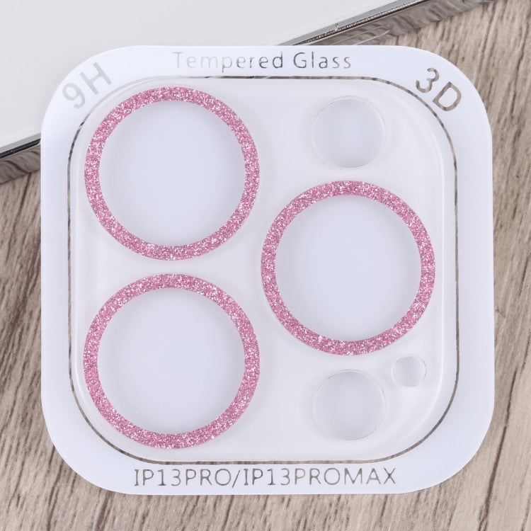 For iPhone 14 Pro Glitter Ring Tempered Glass Camera Lens Film
