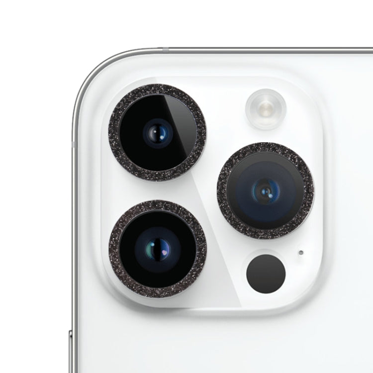 For iPhone 14 Pro Max Glitter Ring Tempered Glass Camera Lens Film
