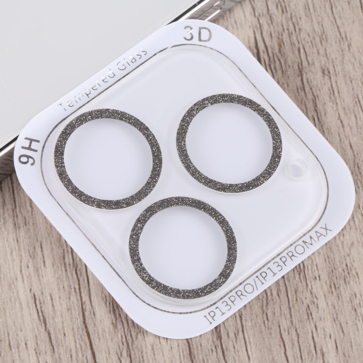 For iPhone 14 Pro Max Glitter Ring Tempered Glass Camera Lens Film