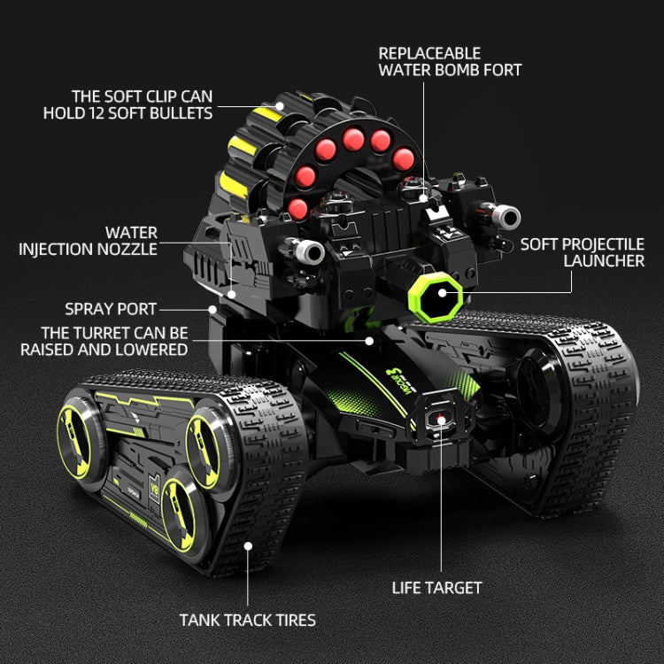 JJR/C 538 Gesture Sensing Remote Control Two-Wheel Tank Battle Spray Truck, Specification:Single Control