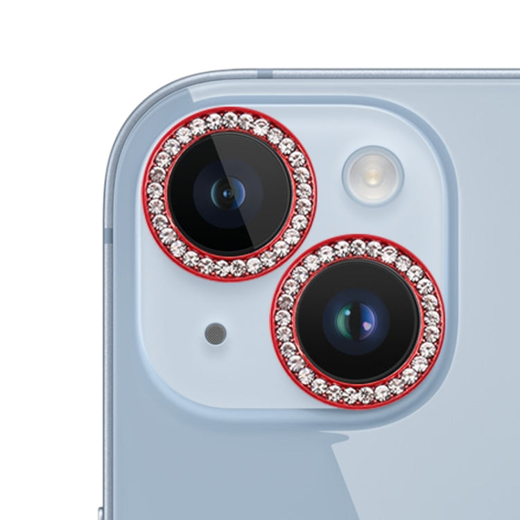 For iPhone 14 Plus 9H Point Drill Camera Lens Film Protector Circle