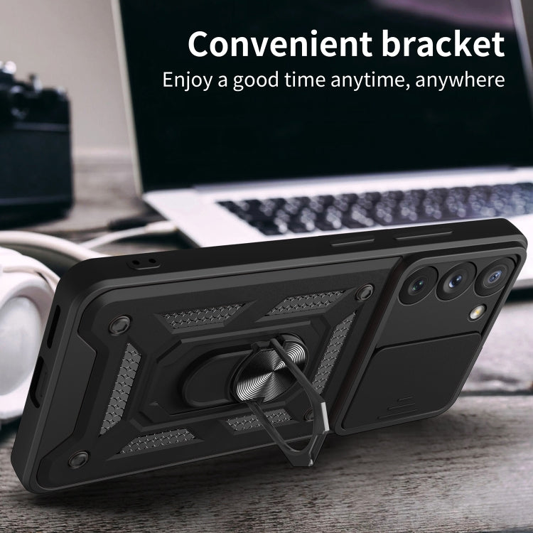 For Samsung Galaxy S23 5G Sliding Camera Cover Design TPU+PC Phone Case