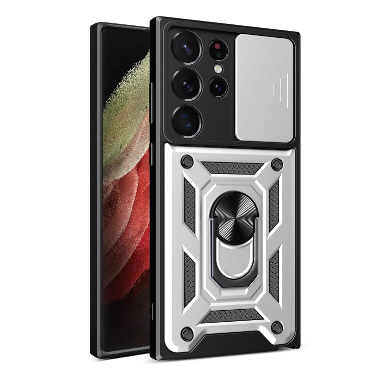 For Samsung Galaxy S23 Ultra 5G Sliding Camera Cover Design TPU+PC Phone Case