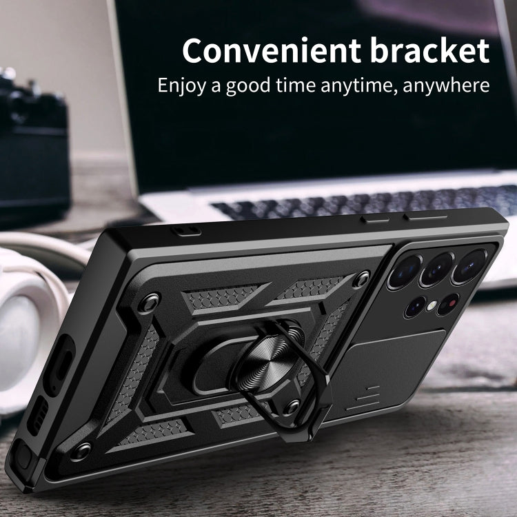 For Samsung Galaxy S23 Ultra 5G Sliding Camera Cover Design TPU+PC Phone Case