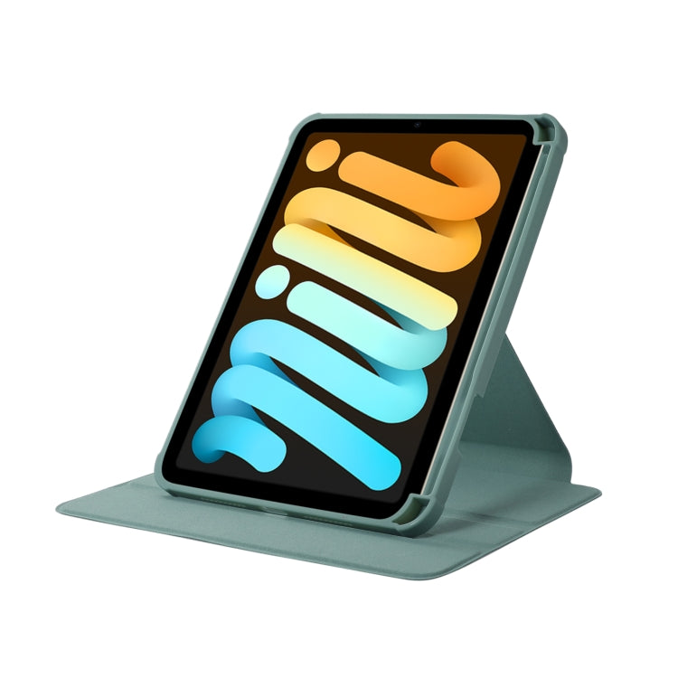 For iPad mini 6 Acrylic Rotatable Holder Tablet Leather Case
