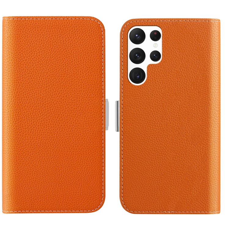 For Samsung Galaxy S23 Ultra 5G Candy Color Litchi Texture Leather Phone Case