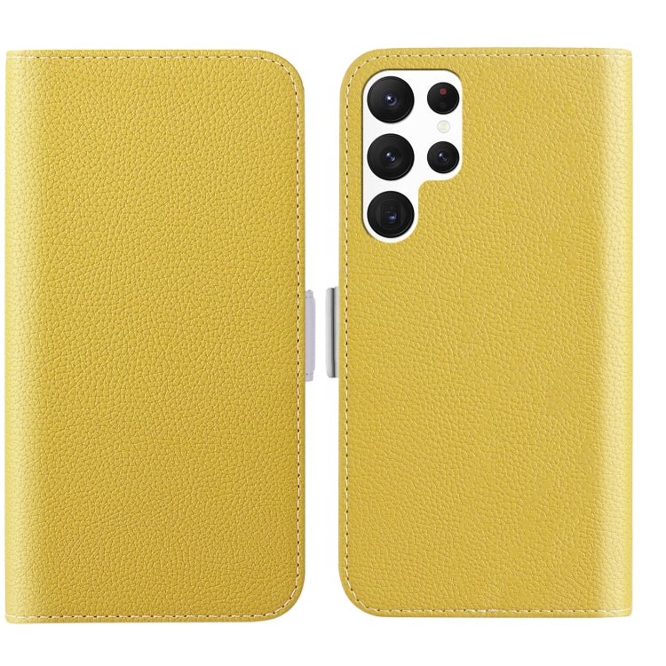 For Samsung Galaxy S23 Ultra 5G Candy Color Litchi Texture Leather Phone Case