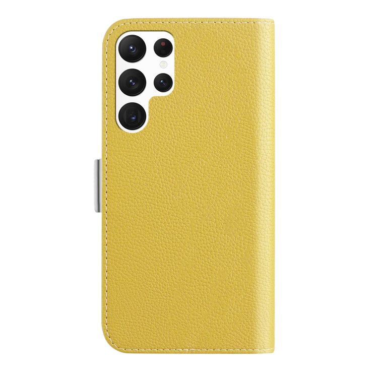 For Samsung Galaxy S23 Ultra 5G Candy Color Litchi Texture Leather Phone Case