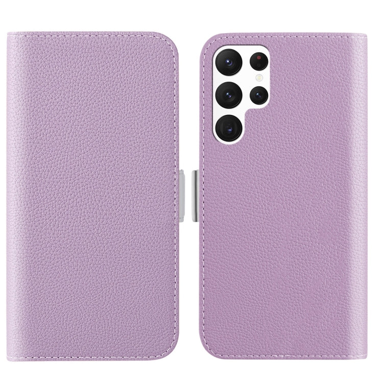 For Samsung Galaxy S23 Ultra 5G Candy Color Litchi Texture Leather Phone Case