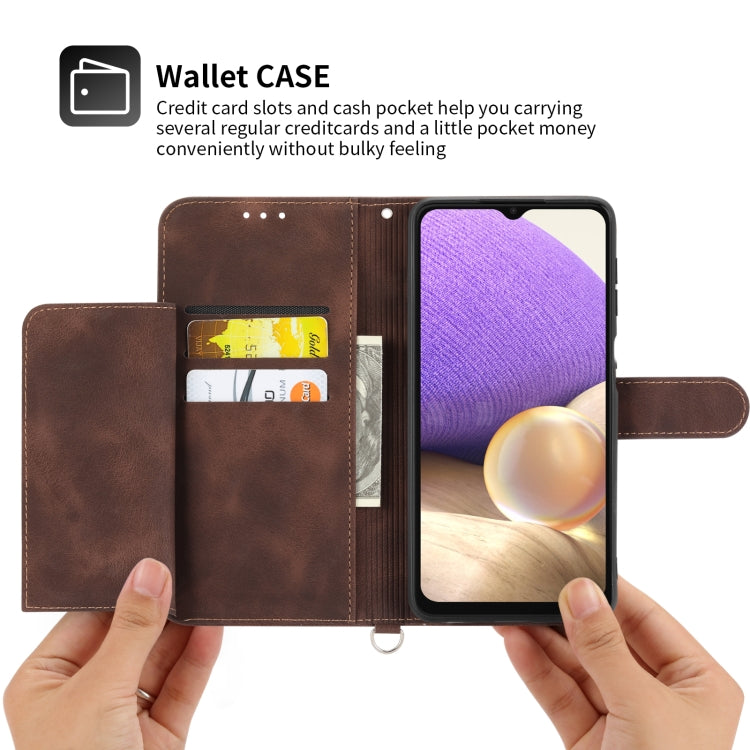 For Samsung Galaxy A13 4G / 5G Skin-feel Flowers Embossed Wallet Leather Phone Case
