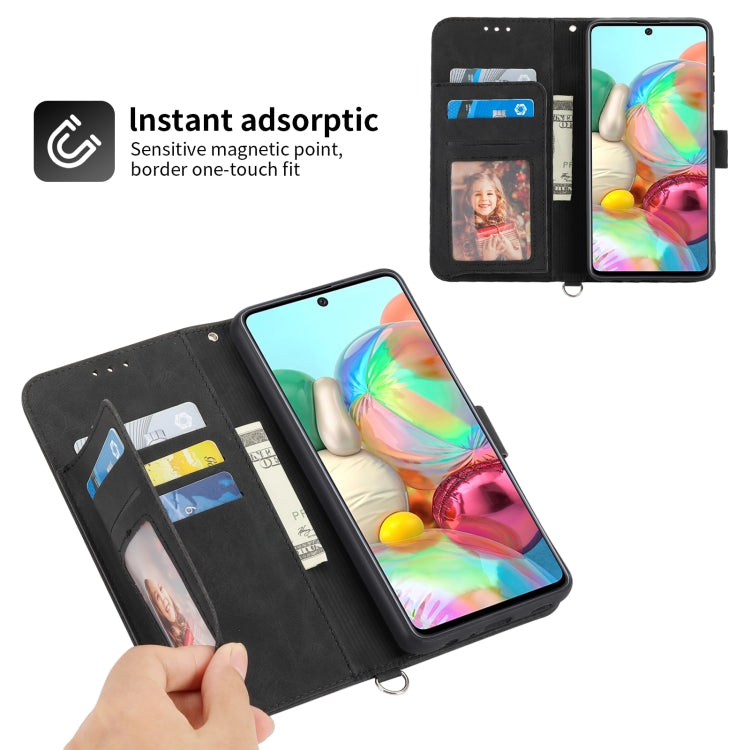 For Samsung Galaxy A03s 164 Skin-feel Flowers Embossed Wallet Leather Phone Case