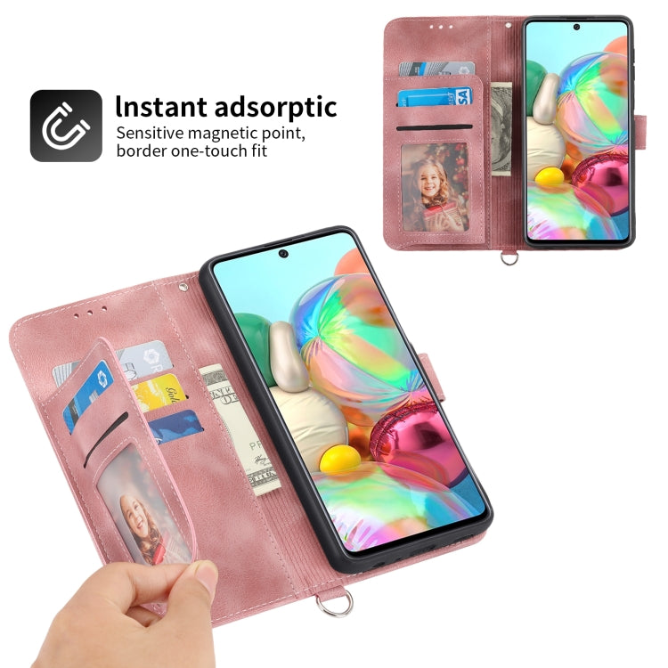 For Samsung Galaxy A03s 164 Skin-feel Flowers Embossed Wallet Leather Phone Case