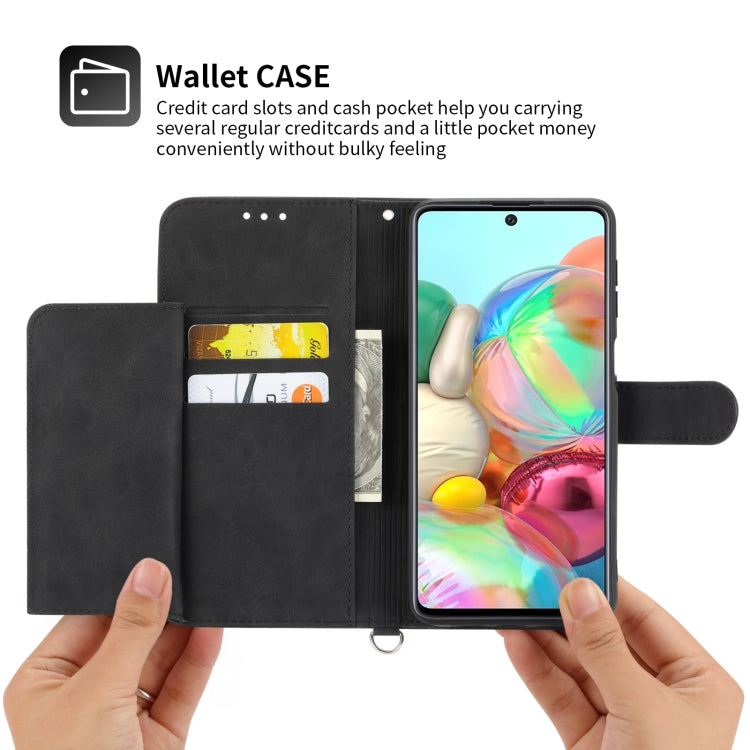 For Samsung Galaxy A71 4G Skin-feel Flowers Embossed Wallet Leather Phone Case
