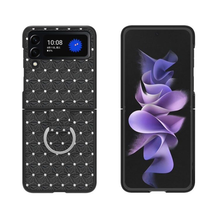 For Samsung Galaxy Z Flip3 5G Flash Diamond Leather Phone Case