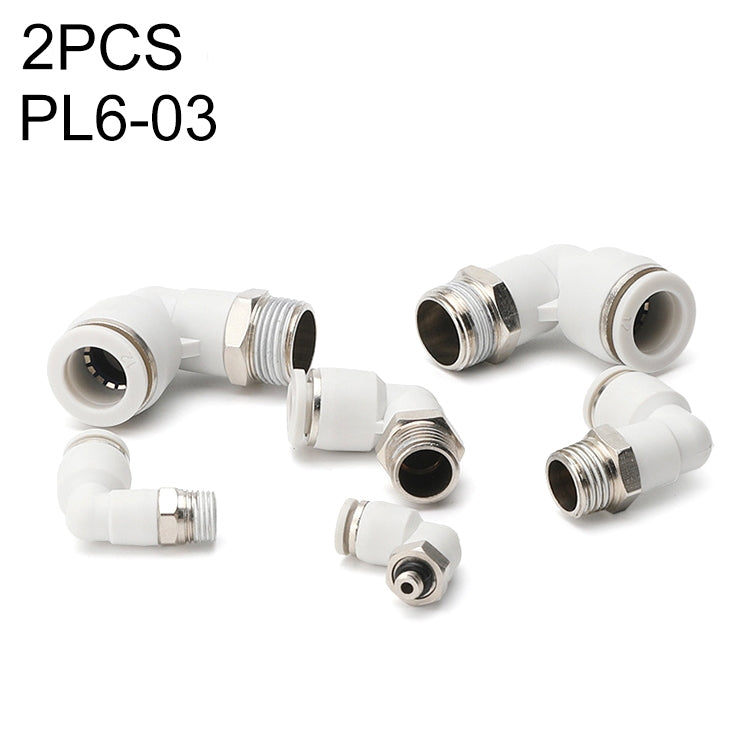 PL6-03 LAIZE 10pcs PL Elbow Pneumatic Quick Fitting Connector