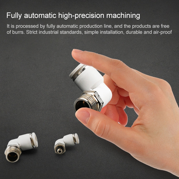 PL6-M5 LAIZE 10pcs PL Elbow Pneumatic Quick Fitting Connector