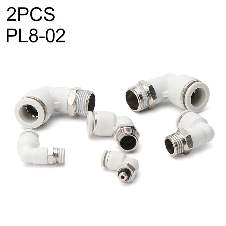 PL8-02 LAIZE 10pcs PL Elbow Pneumatic Quick Fitting Connector