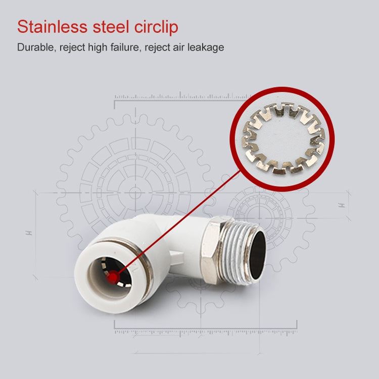PL10-01 LAIZE 10pcs PL Elbow Pneumatic Quick Fitting Connector