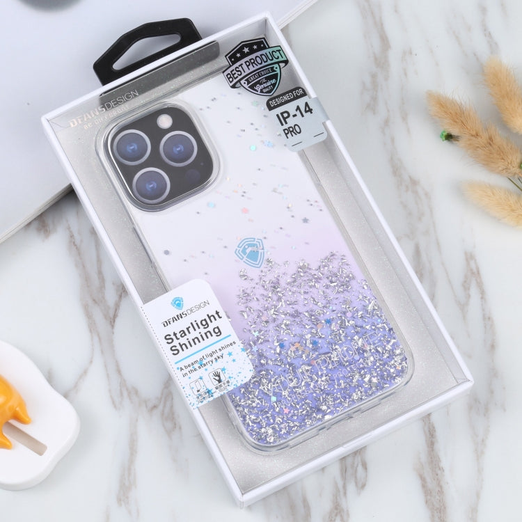 For iPhone 14 Pro DFANS DESIGN Golden Diamond TPU+PC Phone Case