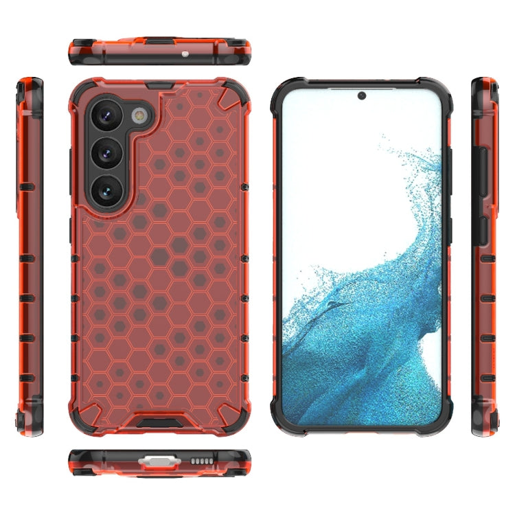 For Samsung Galaxy S23 5G Shockproof Honeycomb PC + TPU Protective Phone Case