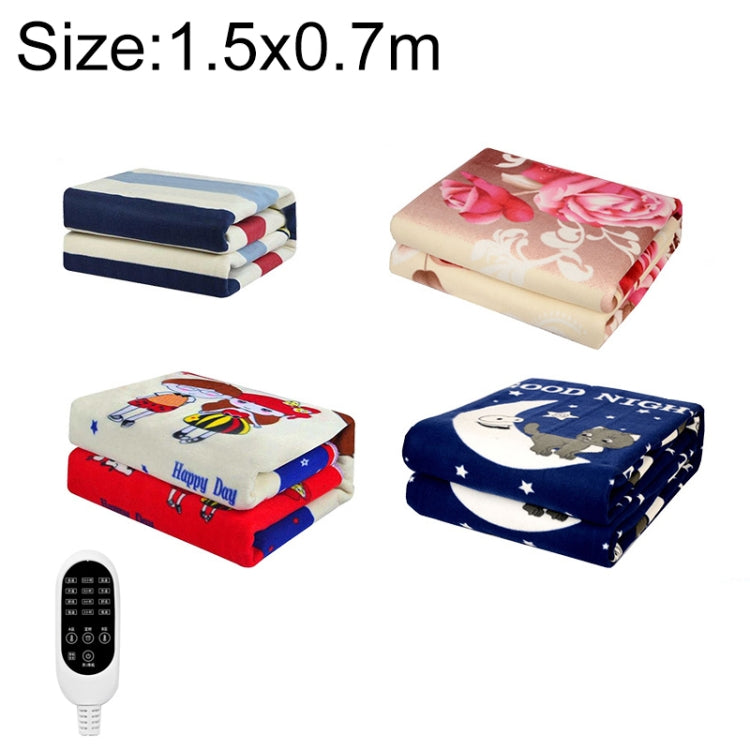 1.5x0.7m 220V Timing Temperature Adjustment Electric Blanket Single Smart, Random Color Delivery(Woolen Blanket)